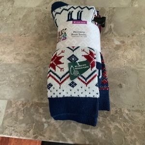 New Four Pairs MUK LUKS Americana Boot Socks